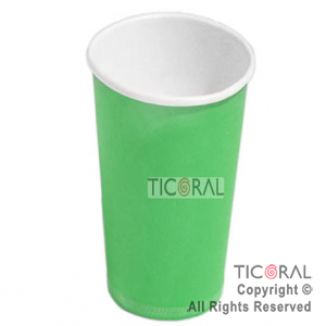 SOLID VASO POLIPAPEL VERDE 266ML HS449-5 x 8